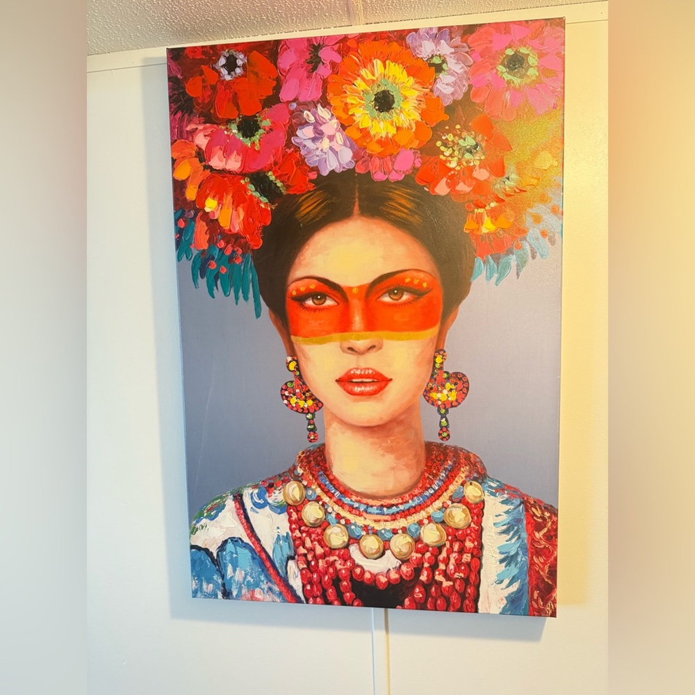 Vibrant Multicolor Portrait Art Painting